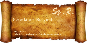 Szentner Roland névjegykártya